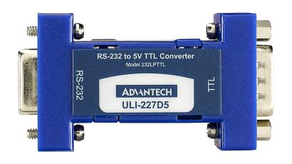 ULI-227D5  RS-232（DB9母头）至5V TTL（DB9公头）转换器，端口供电